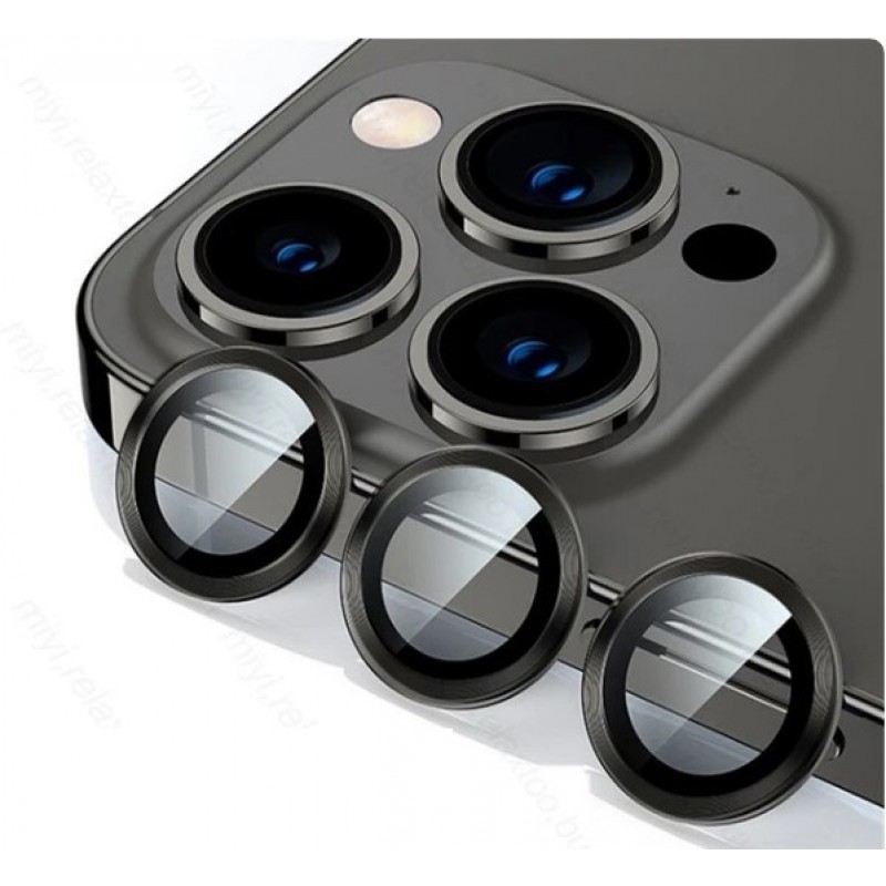 Γυαλί Προστασίας Eagle Eye Camera Lens with Metal Ring  Iphone 13 (6.1'') Tempered Glass 9H AntiCrash / AntiShock Black