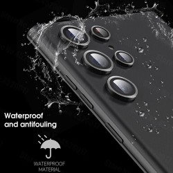 Γυαλί Προστασίας Eagle Eye Camera Lens with Metal Ring and Positioning Plate Samsung Galaxy S23/S23+ 5G SM-S911/SM-916 Tempered Glass 9H AntiCrash / AntiShock  Black