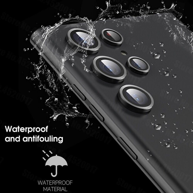 Γυαλί Προστασίας Eagle Eye Camera Lens with Metal Ring and Positioning Plate Samsung Galaxy S23/S23+ 5G SM-S911/SM-916 Tempered Glass 9H AntiCrash / AntiShock  Black