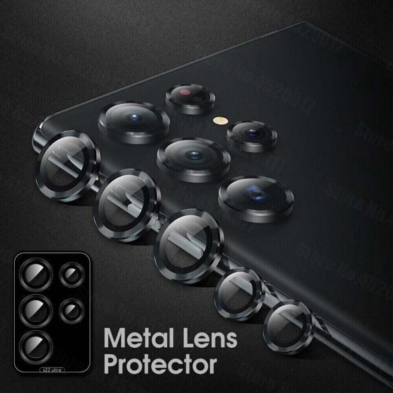 Γυαλί Προστασίας Eagle Eye Camera Lens with Metal Ring and Positioning Plate Samsung Galaxy S23/S23+ 5G SM-S911/SM-916 Tempered Glass 9H AntiCrash / AntiShock  Black