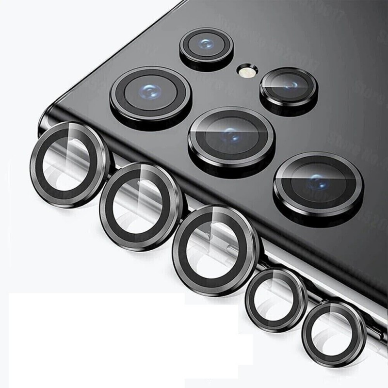 Γυαλί Προστασίας Eagle Eye Camera Lens with Metal Ring and Positioning Plate Samsung Galaxy S23/S23+ 5G SM-S911/SM-916 Tempered Glass 9H AntiCrash / AntiShock  Black