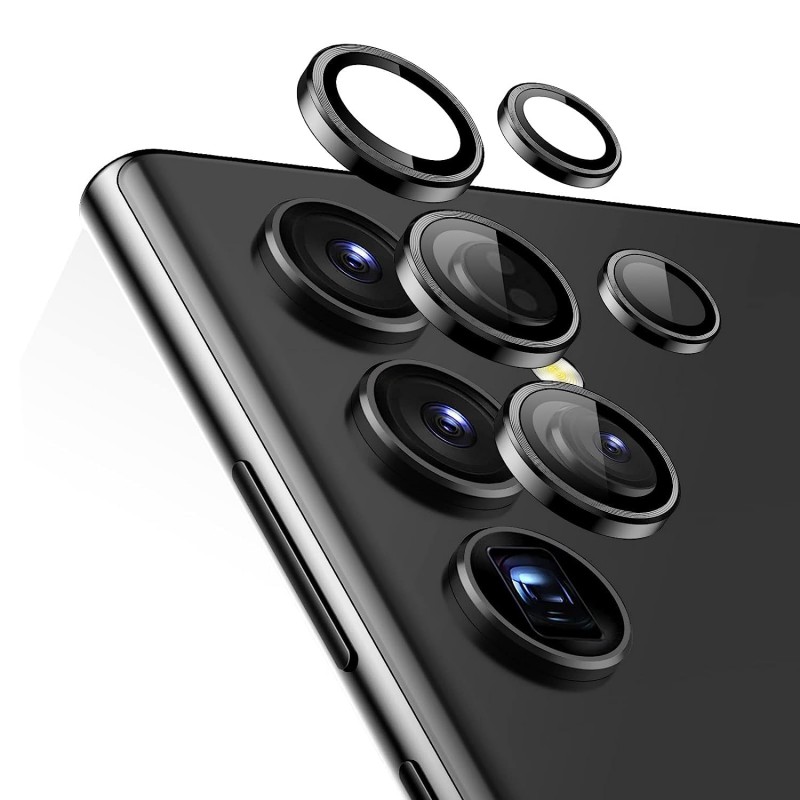 Γυαλί Προστασίας Eagle Eye Camera Lens with Metal Ring  and Positioning Plate  Samsung Galaxy S25 5G SM-S931 Tempered Glass 9H AntiCrash / AntiShock  Black
