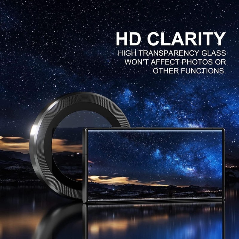 Γυαλί Προστασίας Eagle Eye Camera Lens with Metal Ring  and Positioning Plate  Samsung Galaxy S25 5G SM-S931 Tempered Glass 9H AntiCrash / AntiShock  Black