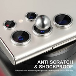 Γυαλί Προστασίας Eagle Eye Camera Lens with Metal Ring  and Positioning Plate Samsung Galaxy S24+ s24 FE SM-S926 Tempered Glass 9H AntiCrash / AntiShock  Gold