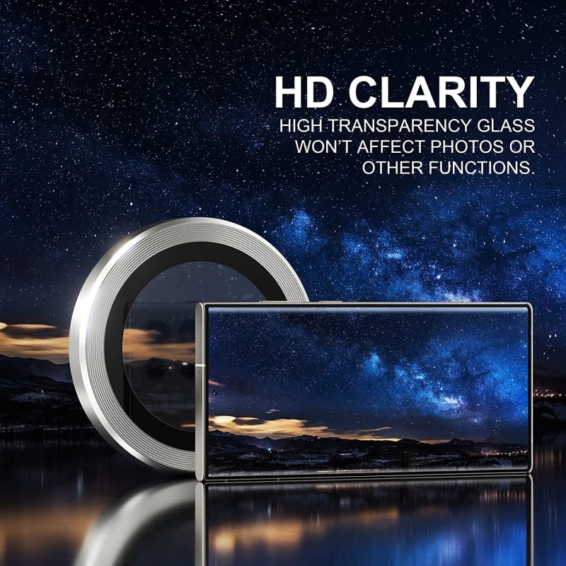 Γυαλί Προστασίας Eagle Eye Camera Lens with Metal Ring  and Positioning Plate Samsung Galaxy S24+ s24 FE SM-S926 Tempered Glass 9H AntiCrash / AntiShock  Gold