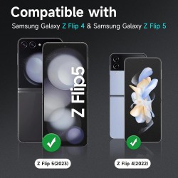 Γυαλί Προστασίας Eagle Eye Camera Lens with Metal Ring and Positioning Plate Samsung Galaxy Z Flip5 5G SMF731 Tempered Glass 9H AntiCrash / AntiShock Black