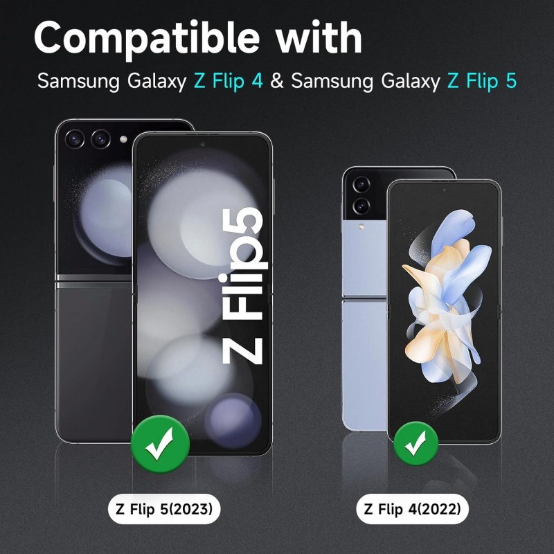 Γυαλί Προστασίας Eagle Eye Camera Lens with Metal Ring and Positioning Plate Samsung Galaxy Z Flip5 5G SMF731 Tempered Glass 9H AntiCrash / AntiShock Black