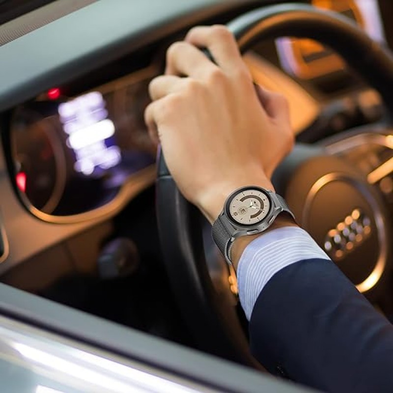 Ανταλλακτικό λουράκι QuickFit Milanese Band Space Grey για Samsung Galaxy Watch 7 / 6 / 6 Classic / 5 / 5 Pro/ 4 / 4 Classic