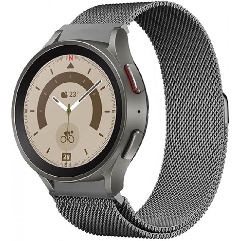 Ανταλλακτικό λουράκι QuickFit Milanese Band Space Grey για Samsung Galaxy Watch 7 / 6 / 6 Classic / 5 / 5 Pro/ 4 / 4 Classic