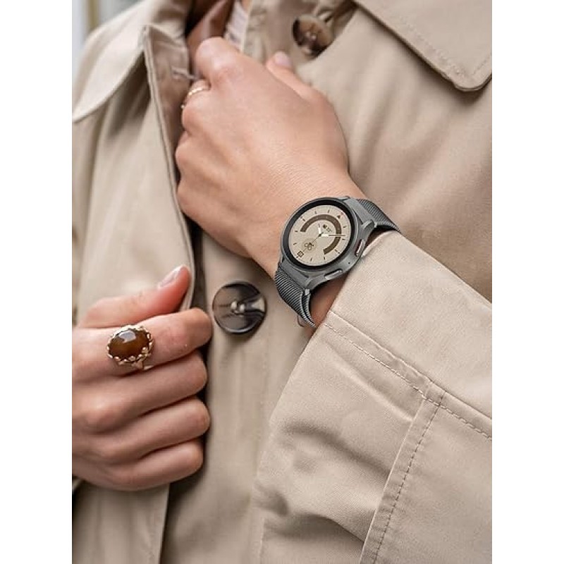 Ανταλλακτικό λουράκι QuickFit Milanese Band Space Grey για Samsung Galaxy Watch 7 / 6 / 6 Classic / 5 / 5 Pro/ 4 / 4 Classic