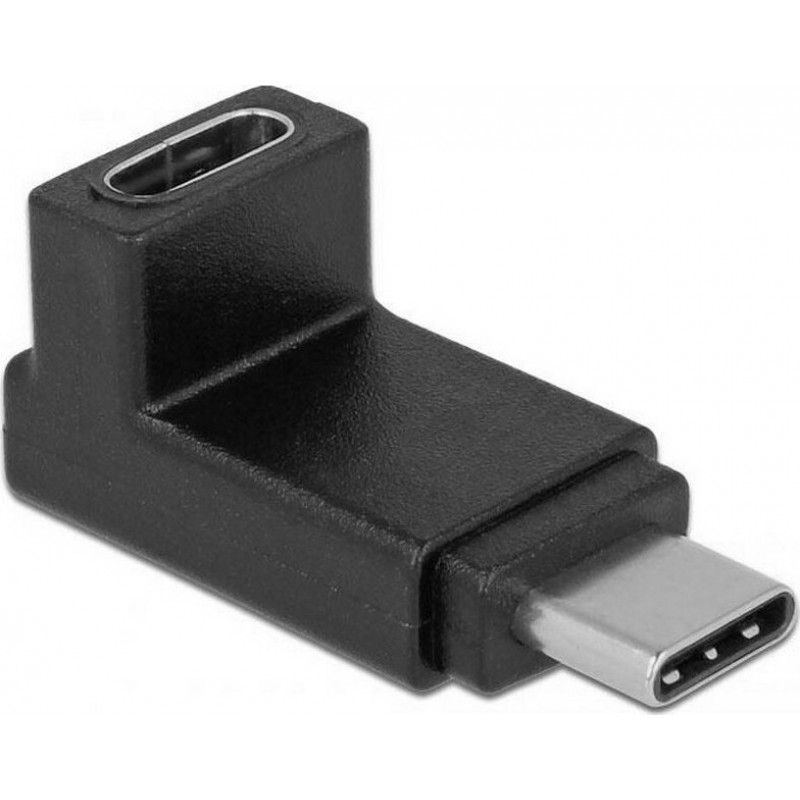 Αντάπτορας PowerTech  CAB-UC026 Type-C Male to Type-C Female 90° Black