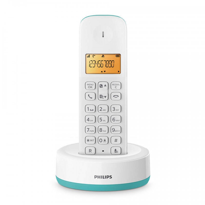 Ασύρματο Τηλέφωνο Philips D1601T White/Green