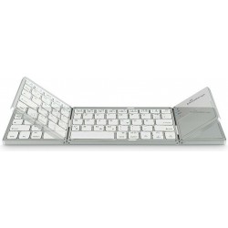 Ασύρματο Πληκτρολόγιο MediaRange Bluetooth Keyboard Foldable & Rechargeable with Touchpad Silver (MROS133-GR)