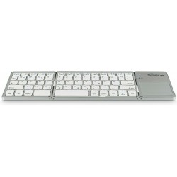 Ασύρματο Πληκτρολόγιο MediaRange Bluetooth Keyboard Foldable & Rechargeable with Touchpad Silver (MROS133-GR)