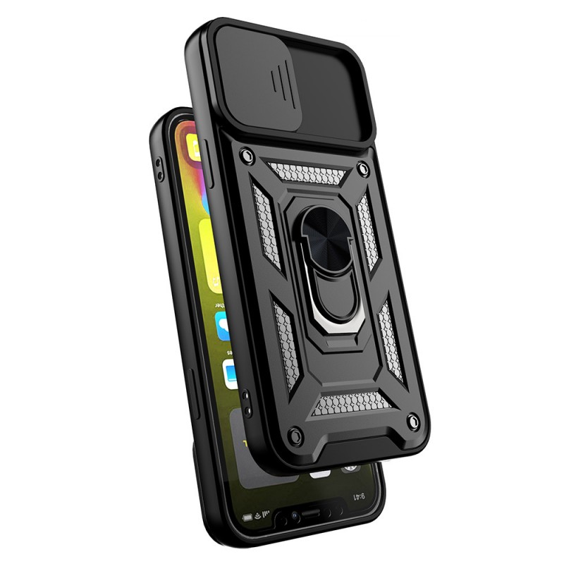 Θήκη Slide Camera Armor Magnetic Stand Motorola Moto G34 5G Shockproof Black