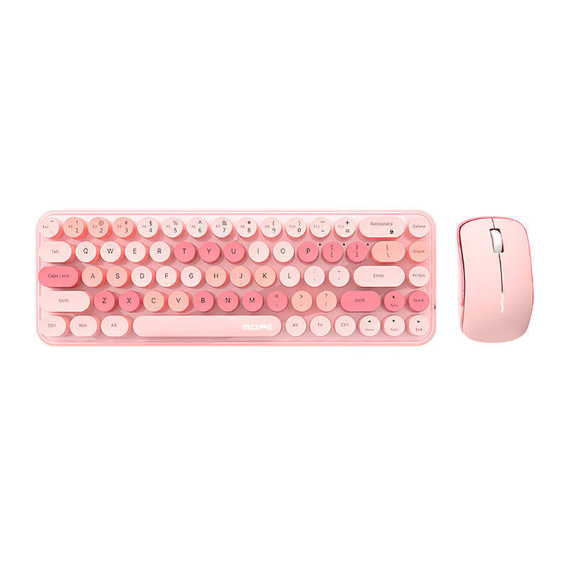 Ασύρματο Πληκτρολόγιο MOFII Wireless Keyboard and Mouse set Bean Pink