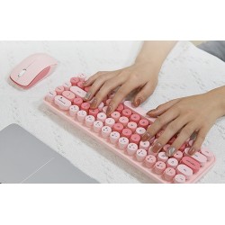Ασύρματο Πληκτρολόγιο MOFII Wireless Keyboard and Mouse set Bean Pink