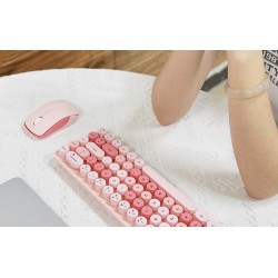 Ασύρματο Πληκτρολόγιο MOFII Wireless Keyboard and Mouse set Bean Pink