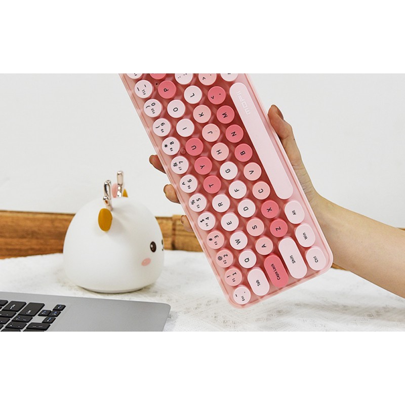 Ασύρματο Πληκτρολόγιο MOFII Wireless Keyboard and Mouse set Bean Pink