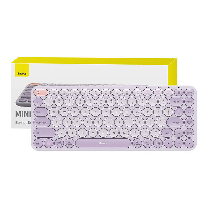 Ασύρματο Πληκτρολόγιο Baeus Wireless Keyboard Tri-Mode K01A Purple 