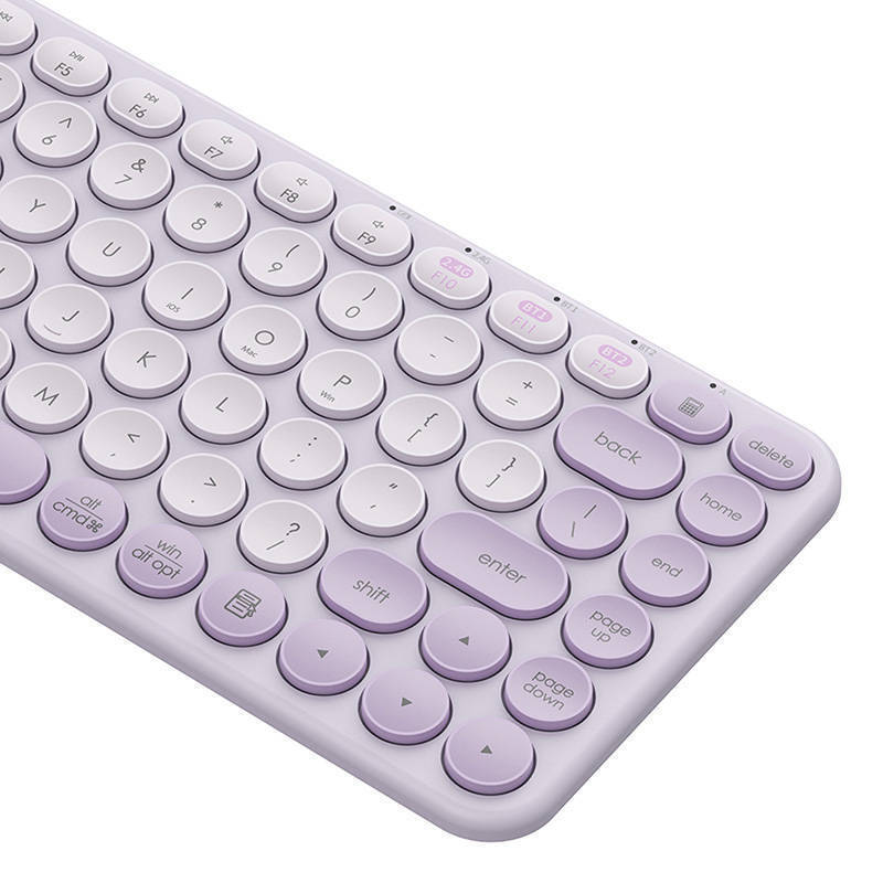 Ασύρματο Πληκτρολόγιο Baeus Wireless Keyboard Tri-Mode K01A Purple 