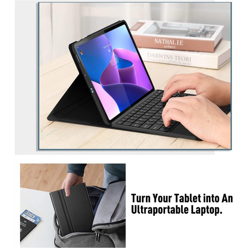 Θήκη Πληκτρολογίου & Keyboard QWERTY with TouchPad Lenovo Tab P12 Pro 12.6" Black