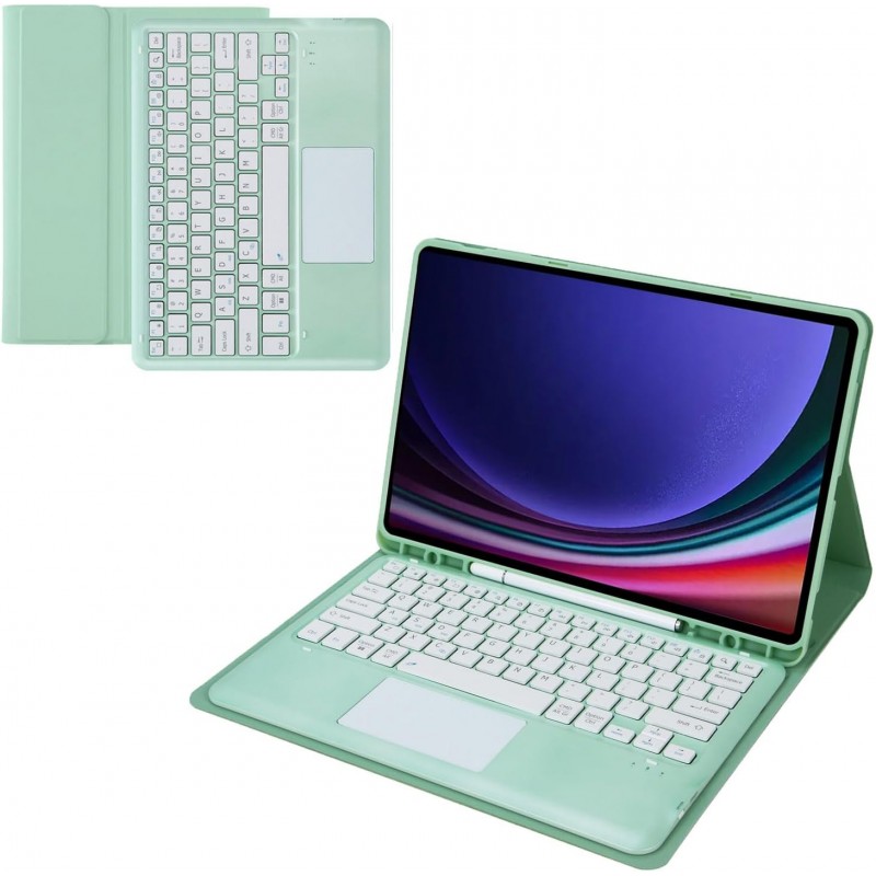 Θήκη Πληκτρολογίου/ Υποδοχή Γραφίδας & Keyboard with TouchPad Samsung Galaxy Tab S7/S8/S9/S9 FE 11" SM-X510 Mint