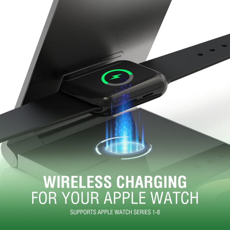 Ασύρματος Φορτιστής 4smarts Ultimag Lucid Trifold 15W Wireless Charger Grey (iOS) (Android)