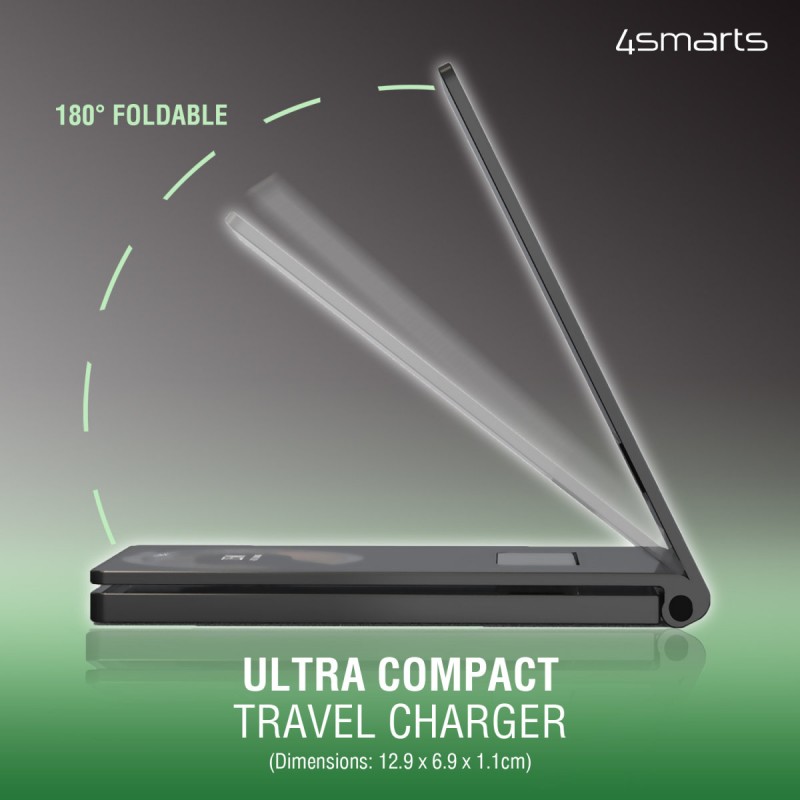 Ασύρματος Φορτιστής 4smarts Ultimag Lucid Trifold 15W Wireless Charger Grey (iOS) (Android)