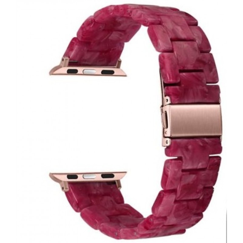 Ανταλλακτικό λουράκι QuickFit Ceramic  Apple Watch 1/2/3/4/5/6/SE/7/8 (42/44/45/49mm) Marble Red
