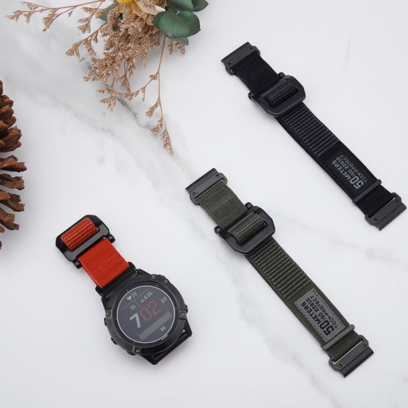 Ανταλλακτικό λουράκι QuickFit Tech-Protect Scout Garmin Fenix 3/5x/3HR/5X Plus/6x/6x Pro/7x / 8 (51mm) Smoothband Orange (26mm)