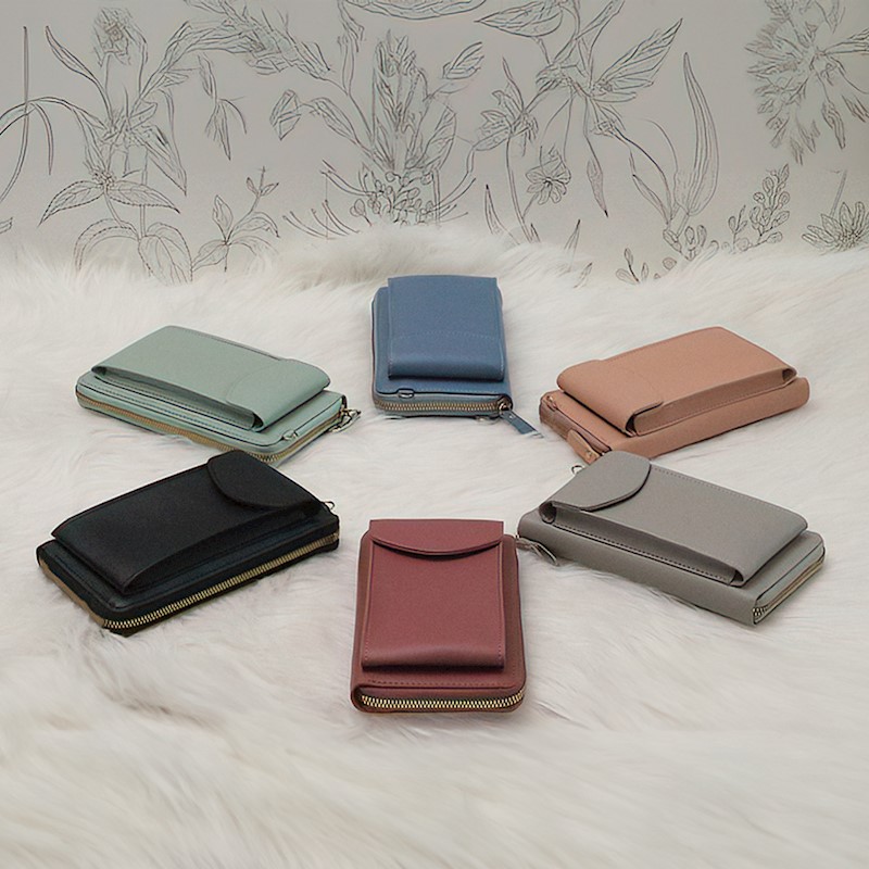 Τσάντα Crossbody Leather Wallet Phone Bag Mint