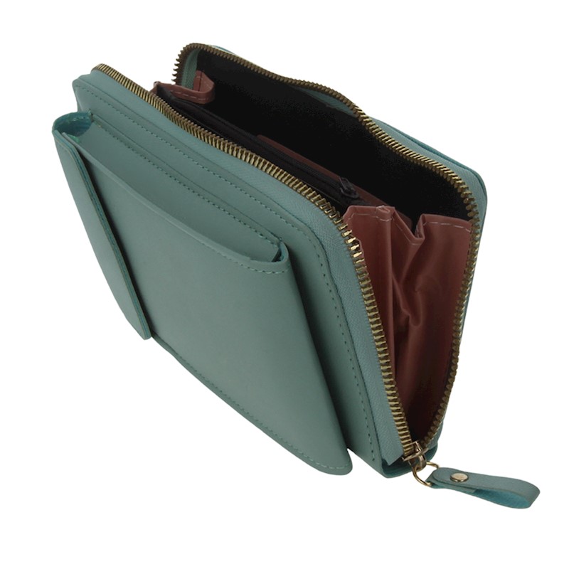 Τσάντα Crossbody Leather Wallet Phone Bag Mint