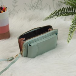 Τσάντα Crossbody Leather Wallet Phone Bag Mint