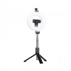 XO Selfie Stick with Detachable Tripod Bluetooth Remote & LED lamp SS12 Black 95cm