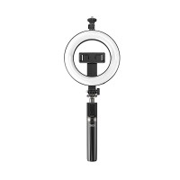 XO Selfie Stick with Detachable Tripod Bluetooth Remote & LED lamp SS12 Black 95cm
