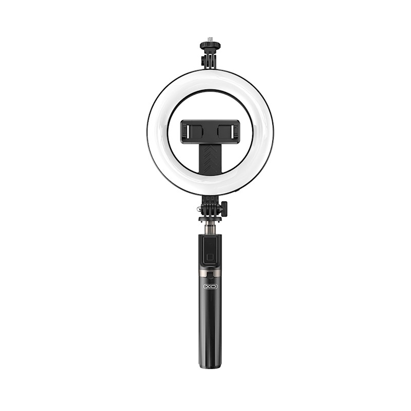 XO Selfie Stick with Detachable Tripod Bluetooth Remote & LED lamp SS12 Black 95cm