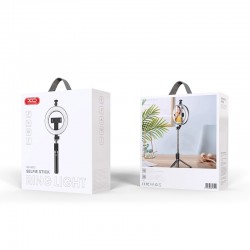 XO Selfie Stick with Detachable Tripod Bluetooth Remote & LED lamp SS12 Black 95cm