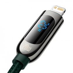 Καλώδιο Baseus Display Braided Type-C to Lightning PD 20W (CATLSK-06) Green