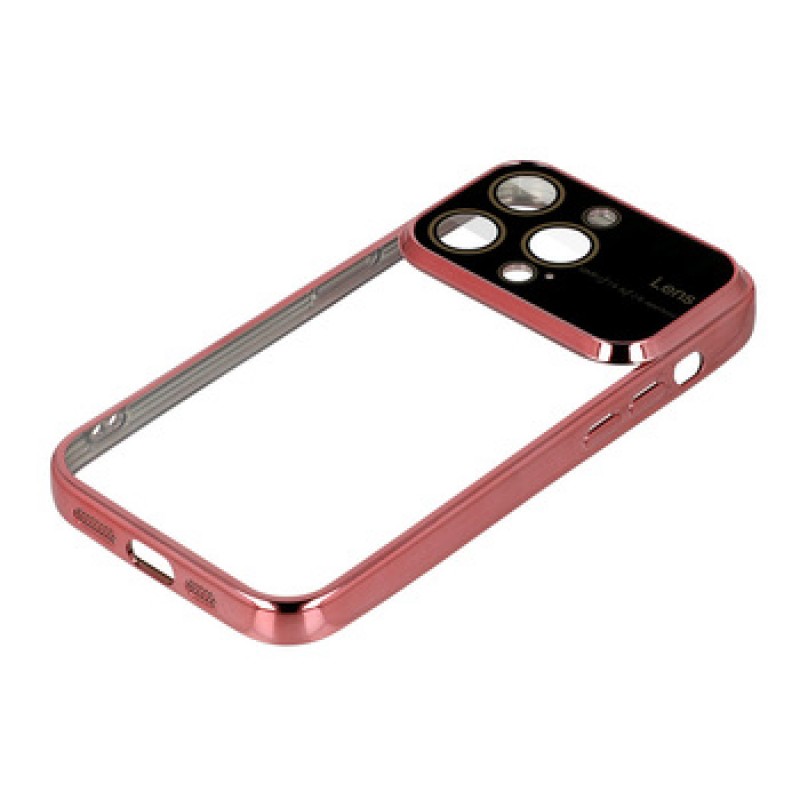 Θήκη Electro Lens Case Apple iPhone 15 (6.1") Clear/Rose Gold