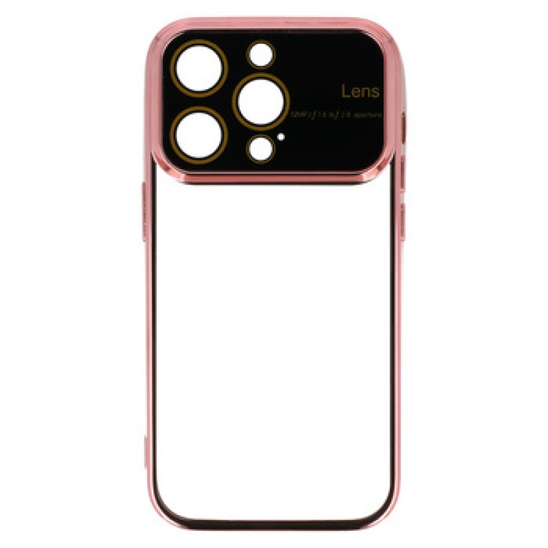 Θήκη Electro Lens Case Apple iPhone 15 (6.1") Clear/Rose Gold