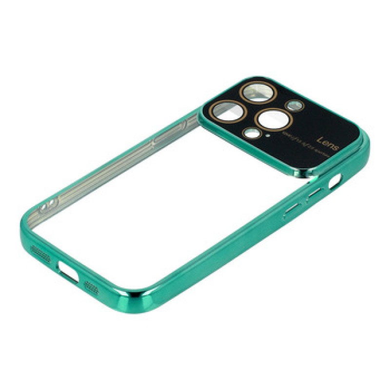 Θήκη Electro Lens Case Apple iPhone 15 Pro Max (6.7") Clear/Turquoise
