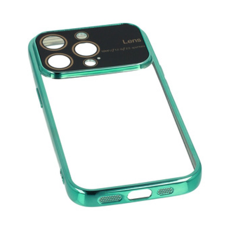 Θήκη Electro Lens Case Apple iPhone 15 Pro Max (6.7") Clear/Turquoise