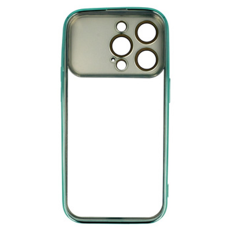 Θήκη Electro Lens Case Apple iPhone 15 Pro Max (6.7") Clear/Turquoise