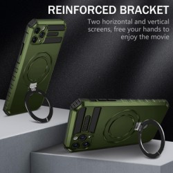 Θήκη Tel-Protect Armor Magsafe Metal Ring Case Apple iPhone 11 Pro Max (6.5") Green