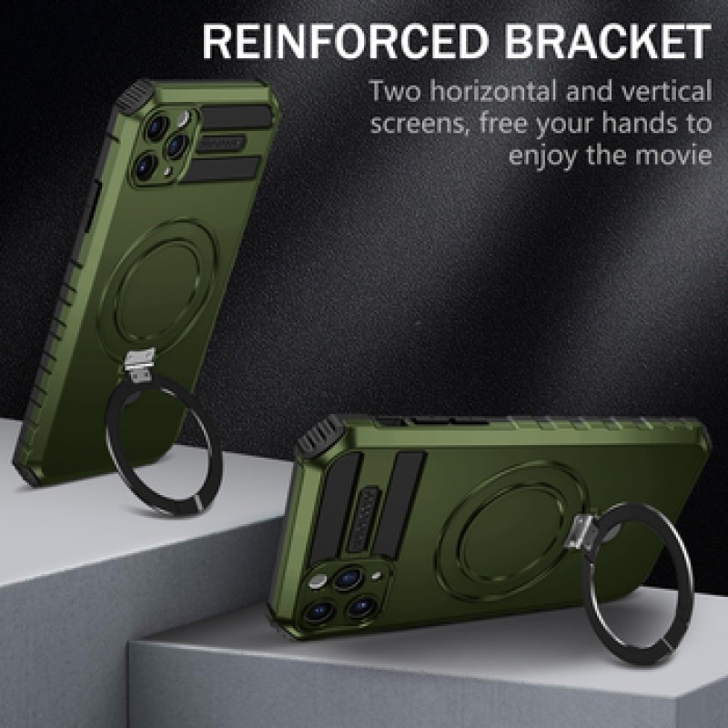 Θήκη Tel-Protect Armor Magsafe Metal Ring Case Apple iPhone 11 Pro Max (6.5") Green
