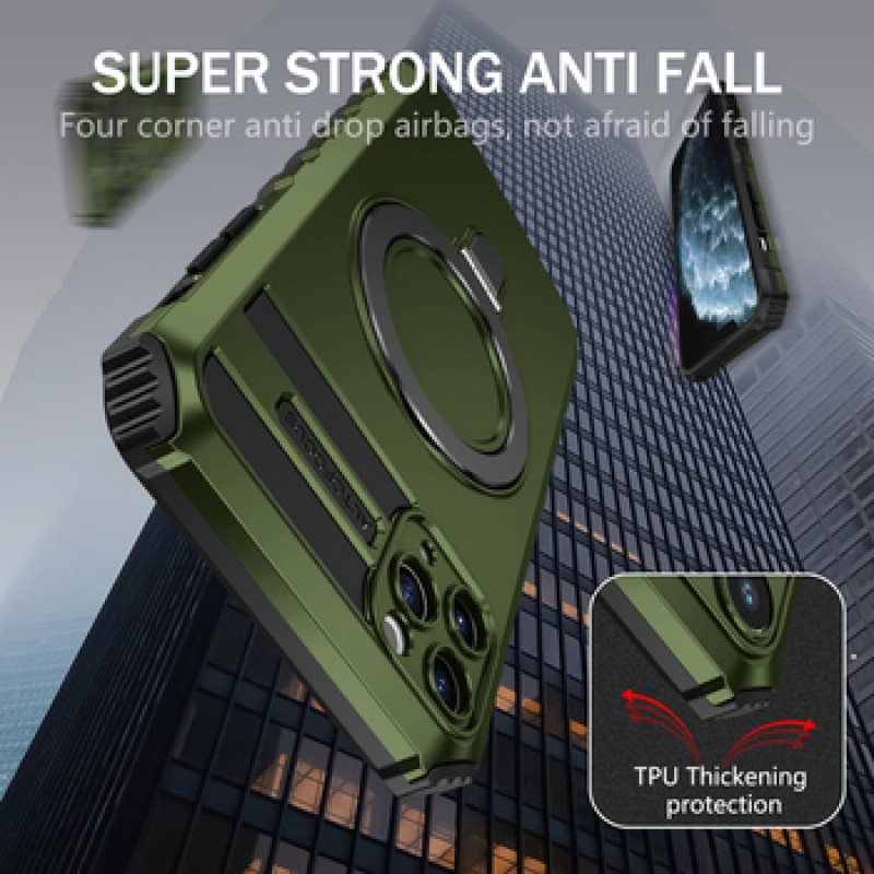 Θήκη Tel-Protect Armor Magsafe Metal Ring Case Apple iPhone 11 Pro Max (6.5") Green