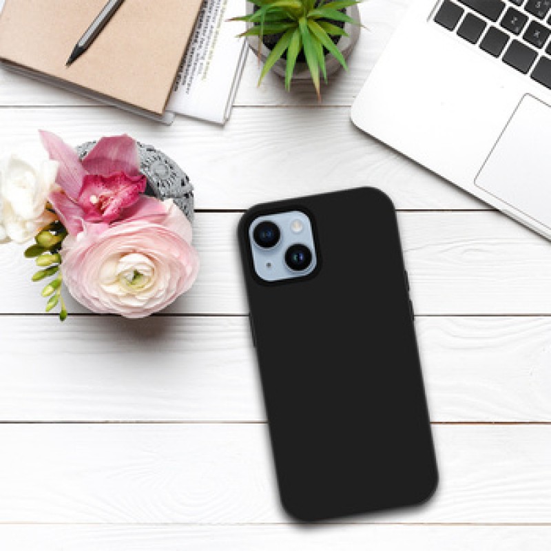 Θήκη Tel-Protect Silicone Premium Apple iPhone 15 (6.1") Black 
