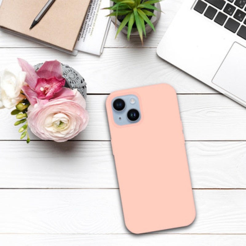 Θήκη Tel-Protect Silicone Premium Apple iPhone 15 (6.1") Light Pink 