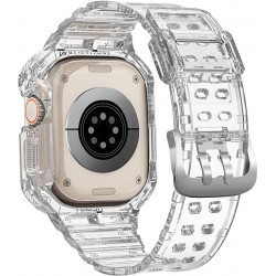 Ανταλλακτικό Λουράκι & Θήκη Rugged Armor Apple Watch Ultra (49mm) Transparent